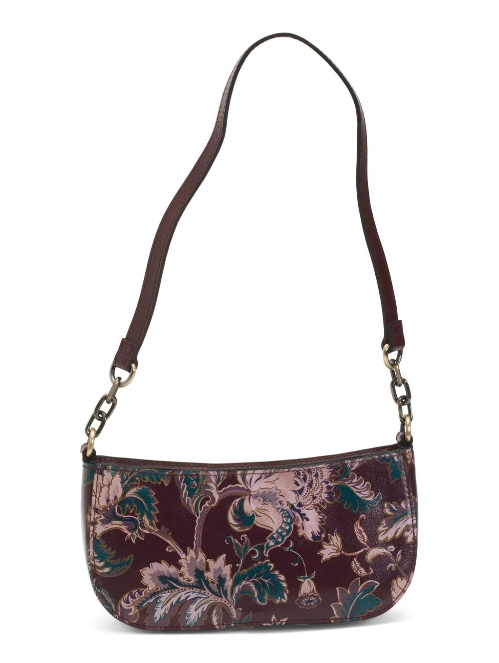 NWT Patricia Nash Floral Embossed Burgundy Shoulder Bag